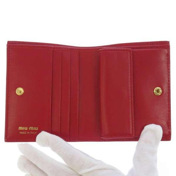 yua  新品  ミュウミュウ チェリー×ドット折りたたみ財布 BOTTEGA VENETA（ボッテガ・ヴェネタ） ミュウミュウ 二つ折り財布