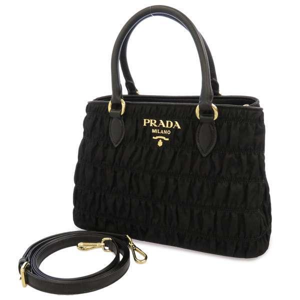 PRADA（プラダ） ハンドバッグ ギャザー ブラック 1BA173 PRADA バッグ