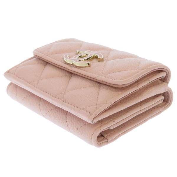 CHANEL（シャネル） 三つ折り財布 マトラッセ ココマーク スモール