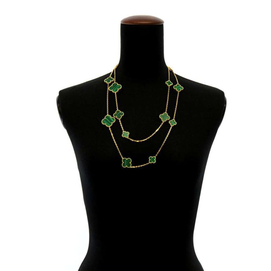 Van Cleefマジック アルハンブラ ネックレス、16モチーフ マラカイト