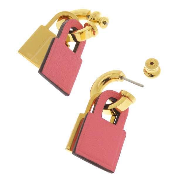 HERMES エルメス ピアス オーケリー ローズアザレ/ゴールド金具 