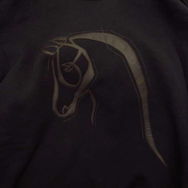 HERMES/エルメス　ホースパッチレザーパーカー　Mサイズ HERMES/エルメスホースパッチレザーパーカーMサイズ