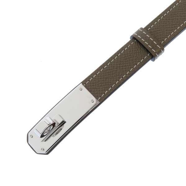 HERMES（エルメス） ケリーベルト エトゥープ/シルバー金具 ヴォー