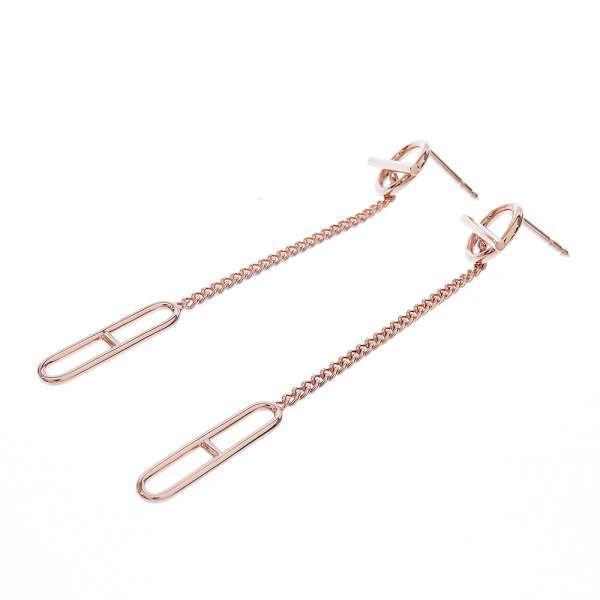 HERMES エルメス ピアス エシャペ シェーヌダンクル K18PGピンク  