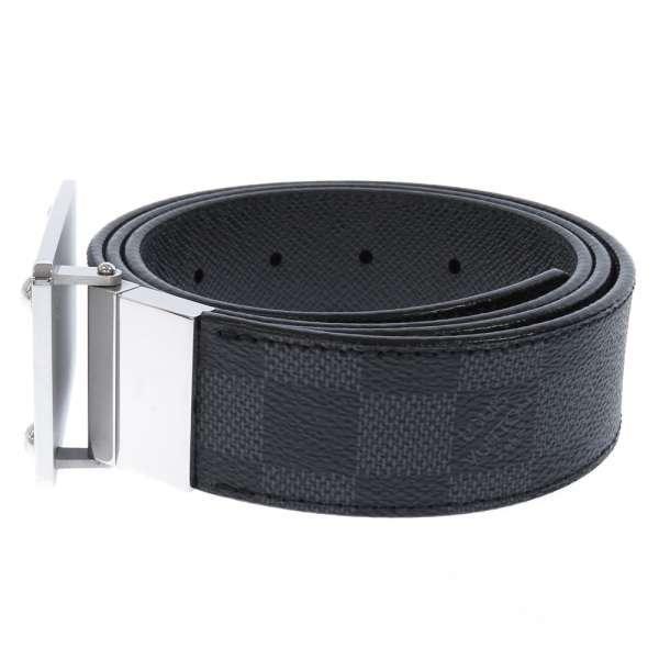 美品 ルイヴィトン ダミエ サンチュール アンヴァントゥール ベルト 黒 M LOUIS VUITTON（ルイ・ヴィトン） ベルト ダミエ・グラフィット サン