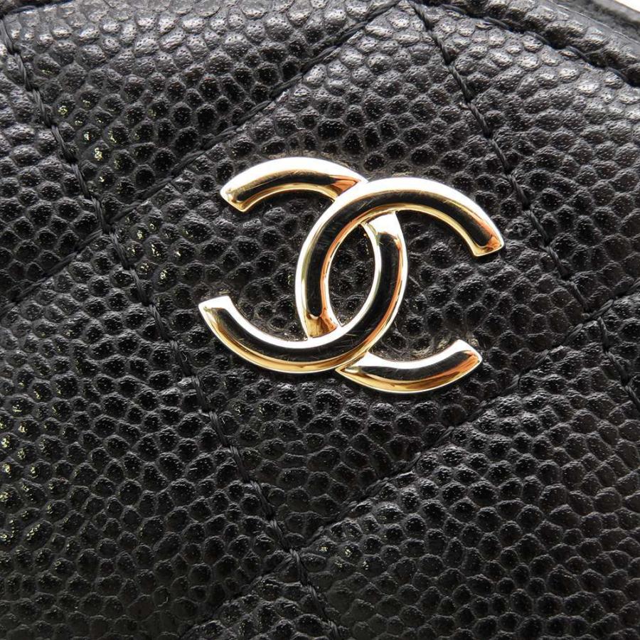 シャネル スモールヴァニティバッグ  AP2502 キャビアスキン レディースショルダーバッグ
 ブラック【中古】 CHANEL - シャネル スモールヴァニティバッグ AP2502 キャビアスキン