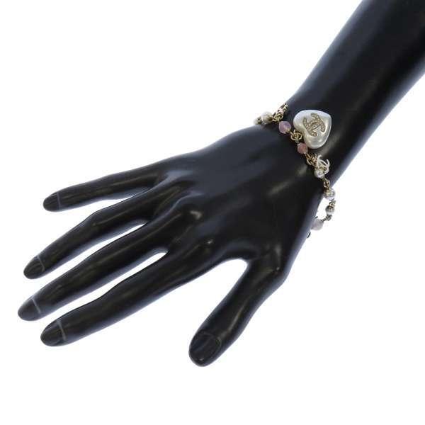 CHANEL シャネル ブレスレット ハート CCロゴ フェイクパール ライン  