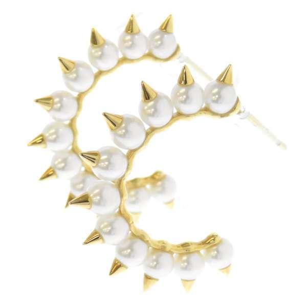 タサキ ピアス デインジャー トライブ パール 淡水真珠 K18YGイエロー  