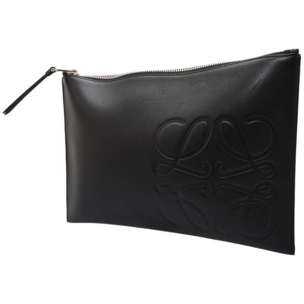 LOEWE（ロエベ） クラッチバッグ アナグラム レザー バッグ メンズ 黒