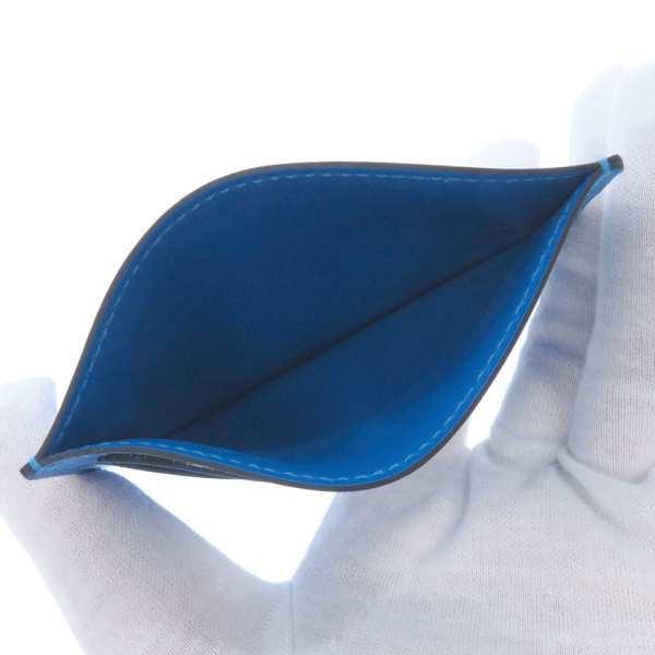 HERMES（エルメス） カードケース シチズンツイル シルクイン ブルー