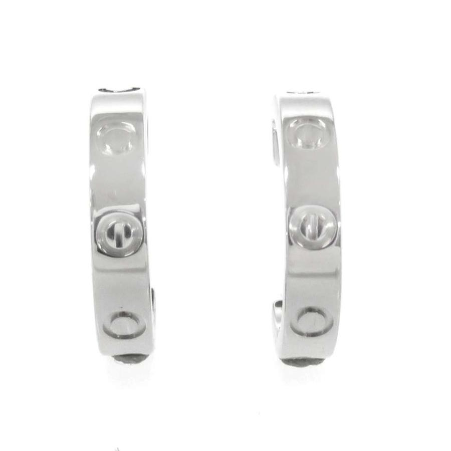 カルティエ ピアス ミニ ラブピアス K18WGホワイトゴールド Cartier