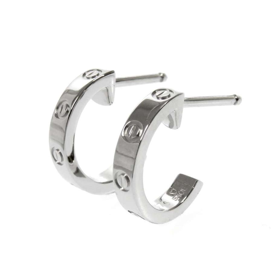 カルティエ ピアス ミニ ラブピアス K18WGホワイトゴールド Cartier