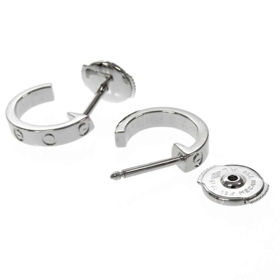 カルティエ ピアス ミニ ラブピアス K18WGホワイトゴールド Cartier