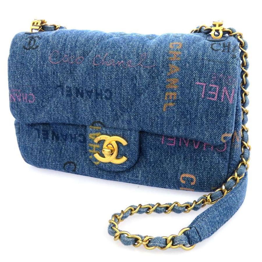シャネル CHANEL デニムスモールフラップバッグ AS3134 ブラック/ゴールド金具 デニム レディース ショルダーバッグ シャネル チェーンショルダーバッグ スモール フラップ デニム AS3134