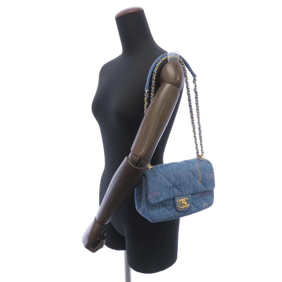 シャネル CHANEL デニムスモールフラップバッグ AS3134 ブラック/ゴールド金具 デニム レディース ショルダーバッグ シャネル チェーンショルダーバッグ スモール フラップ デニム AS3134