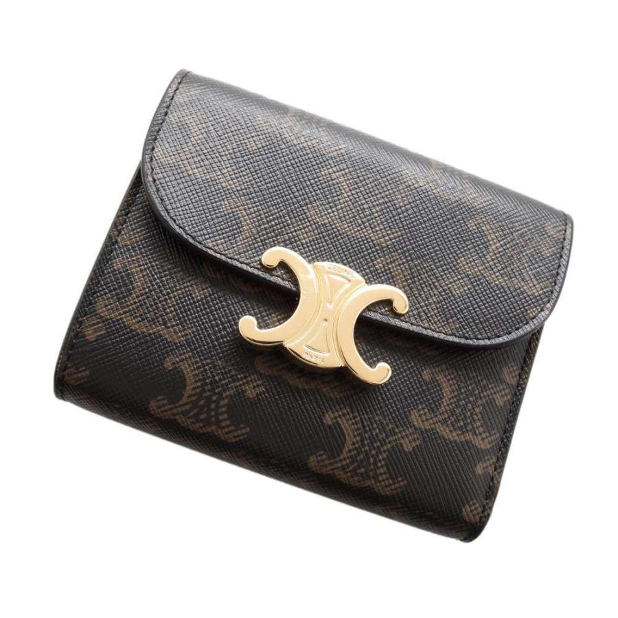 【美品・現行品】セリーヌ トリオンフ スモール フラップウォレット 3つ折財布 TRIOMPHE セリーヌ （CELINE） スモール フラップ ウォレット