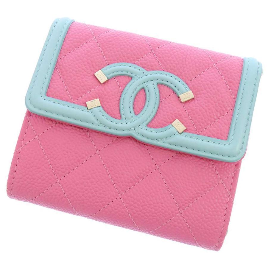 シャネル 三つ折り財布 フィリグリー ココマーク AP0375 CHANEL 財布  