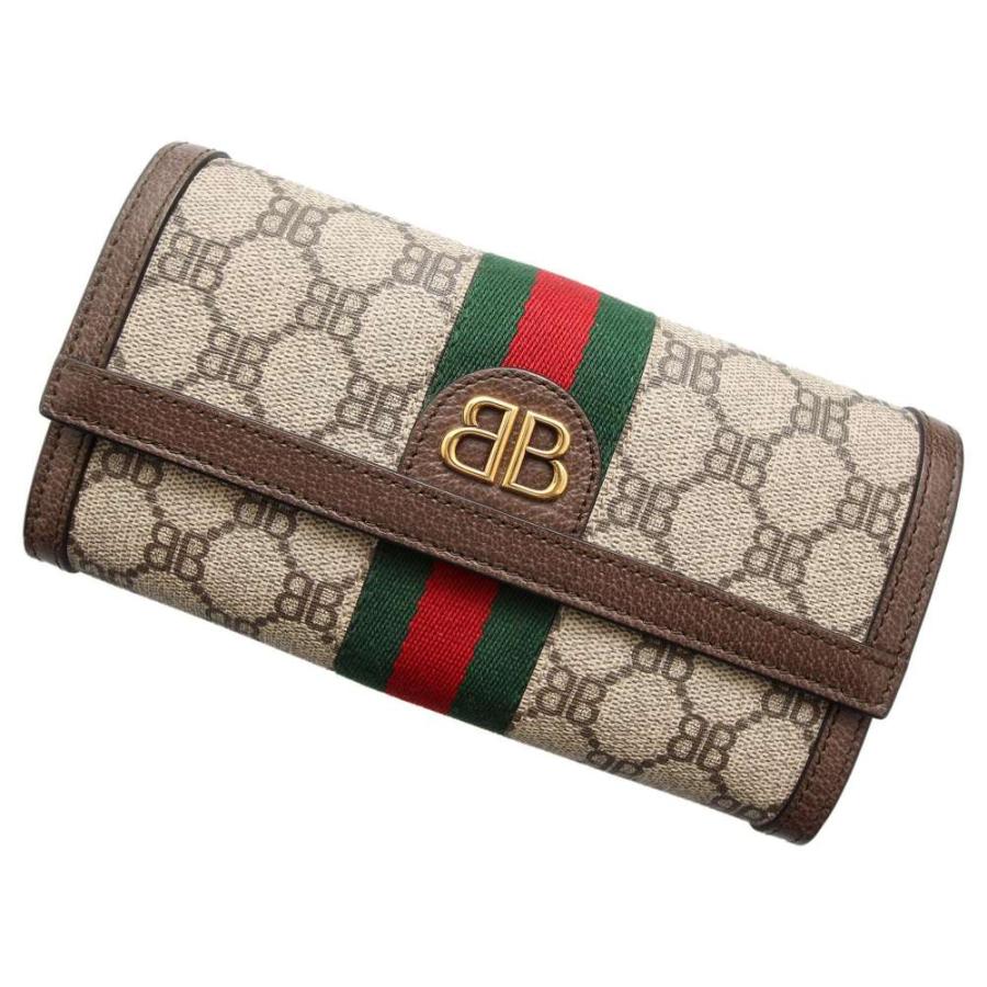 【美品】グッチ バレンシアガ ザハッカー コンチネンタルウォレット バレンシアガ 長財布 ハッカー コンチネンタルウォレット グッチコラボ