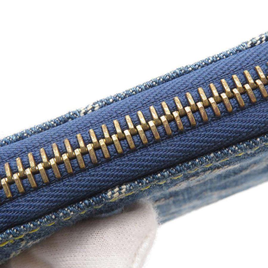 ルイヴィトン 二つ折り財布 モノグラム・デニム ミニ・ジッピー M95342
