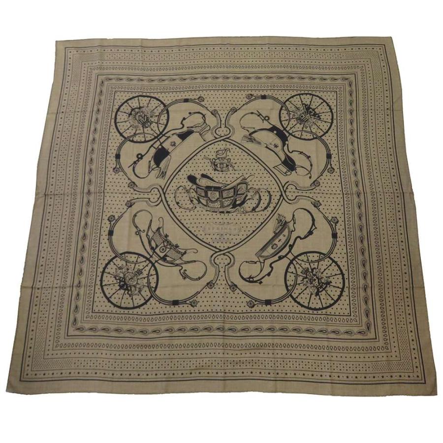 エルメス ストール カレ140 スプリングス バンダナ Springs カシミヤ