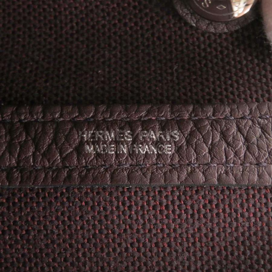 エルメス トートバッグ ガーデンパーティTPM ルージュセリエ/シルバー金具 トワルアッシュ/ネゴンダ Z刻印 HERMES｜gallery-rare｜12