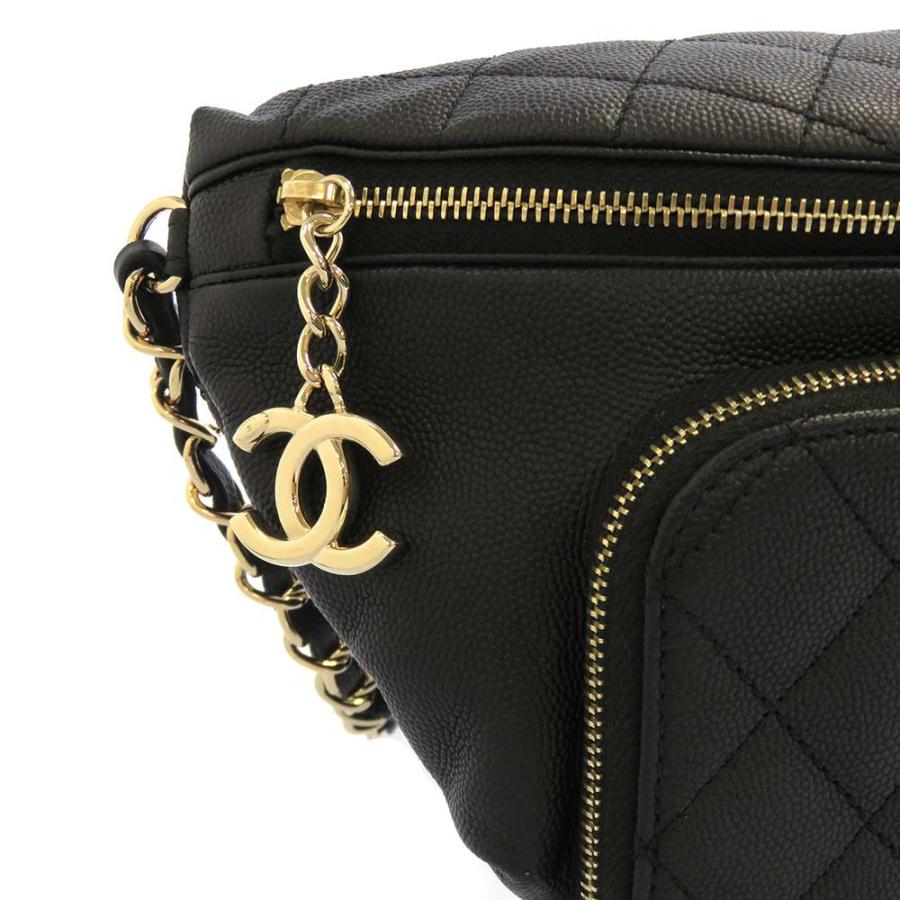 シャネル ウエストポーチ マトラッセ ココマーク AS0465 CHANEL バッグ ボディバッグ 斜め掛け 黒 【安心保証】｜gallery-rare｜08