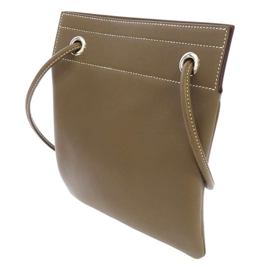 超極美品 エルメス アリーヌ C刻印 エトゥープ×シルバー金具 ショルダーバッグ HERMES - エルメス ショルダーバッグ サックアリーヌ ミニ エトゥープ