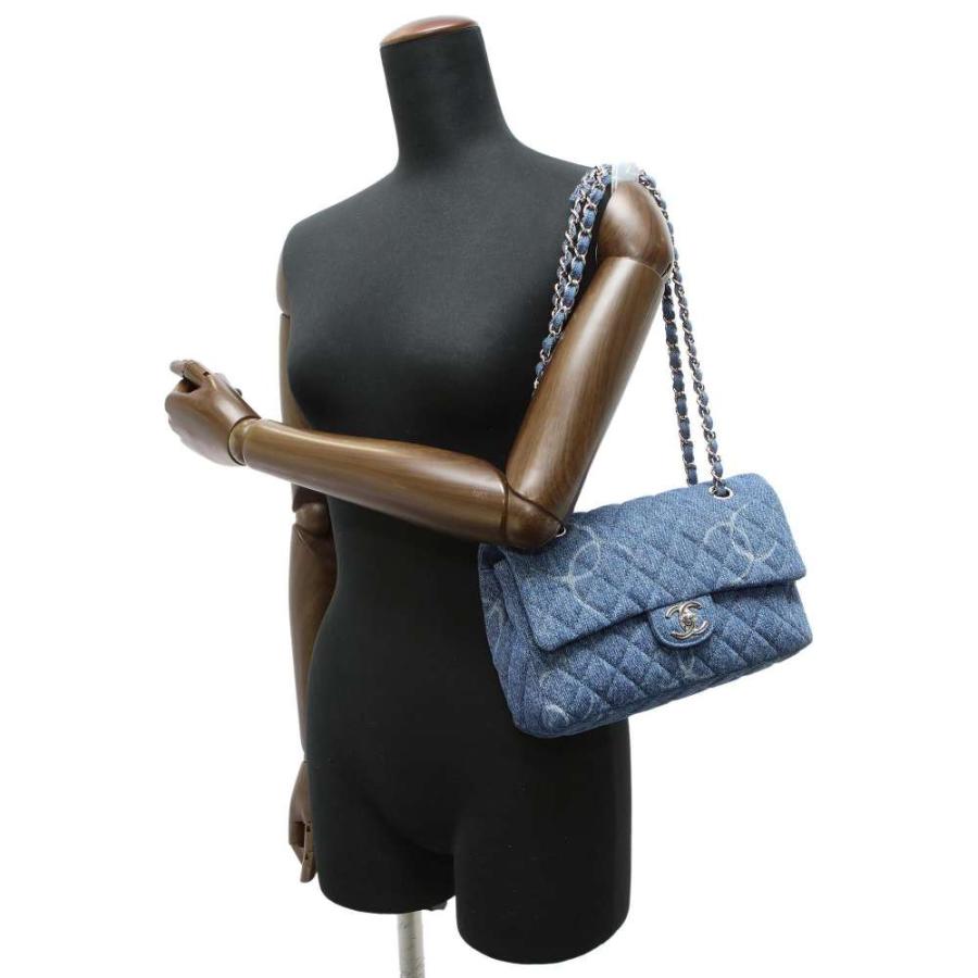 シャネル ココマーク マトラッセ チェーンショルダーバッグ デニム レディース CHANEL 【243-59962】 シャネル チェーンショルダーバッグ マトラッセ デニム ココマーク