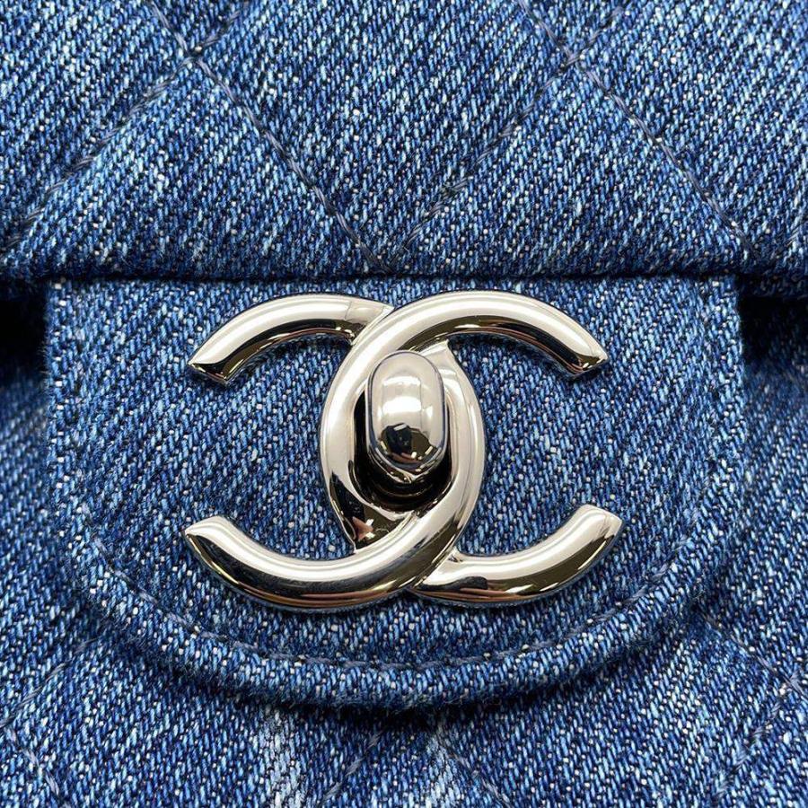 CHANEL チェーン　デニム　ショルダーバッグ　ココマーク CHANEL（シャネル） ココマーク デニム ワンショルダー チェーン