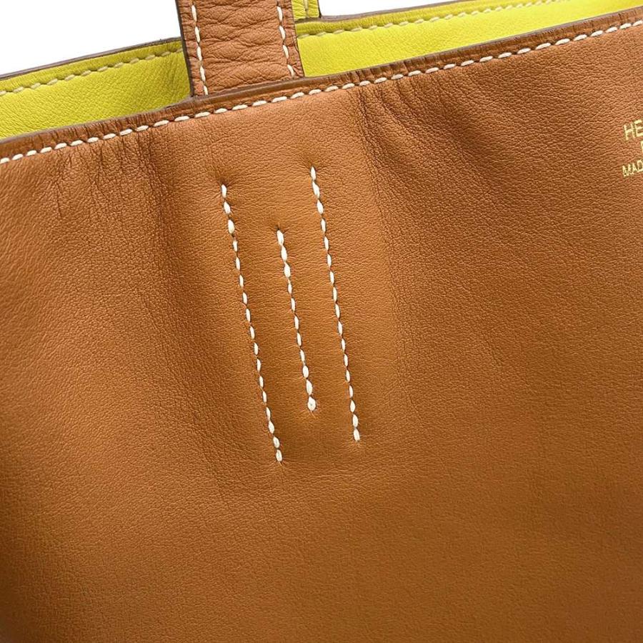 エルメス トートバッグ ドゥブルセンス28 スフレ/ゴールド ヴォー  