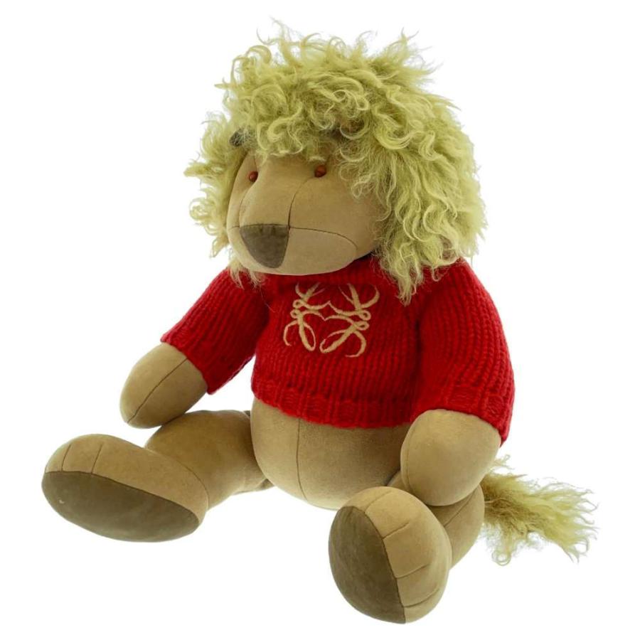 ロエベ ぬいぐるみ ライオン アナグラム カシミヤ/スエード LOEWE