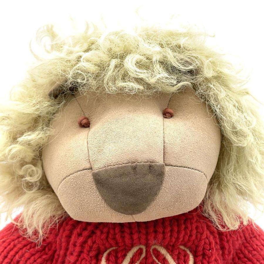 ロエベ ぬいぐるみ ライオン アナグラム カシミヤ/スエード LOEWE