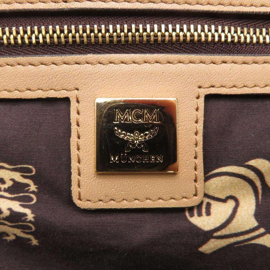 エムシーエム トートバッグ ヒョウ柄 スタッズ レザー MCM ショルダー