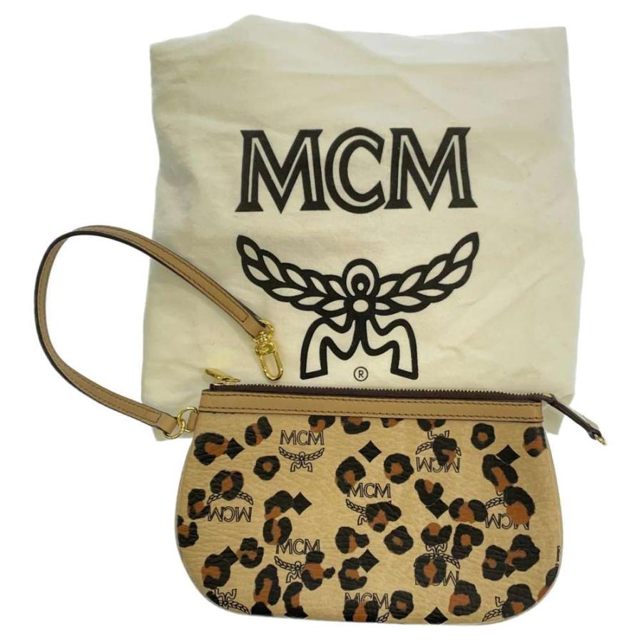 エムシーエム トートバッグ ヒョウ柄 スタッズ レザー MCM ショルダー