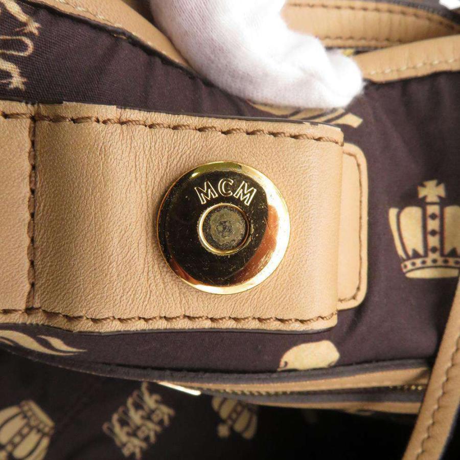 エムシーエム トートバッグ ヒョウ柄 スタッズ レザー MCM ショルダー
