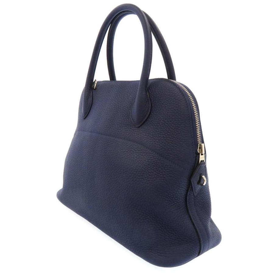 HERMES エルメス ボリード31 ブルーアンクル トリヨン 2way ハンドバッグ D刻印 シルバー金具 エルメス ハンドバッグ ボリード31 ブルーアンクル/シルバー金具