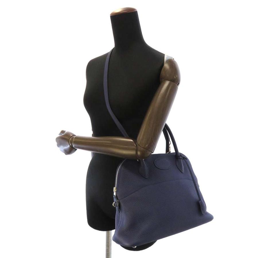 エルメス ハンドバッグ ボリード31 ブルーアンクル/シルバー金具