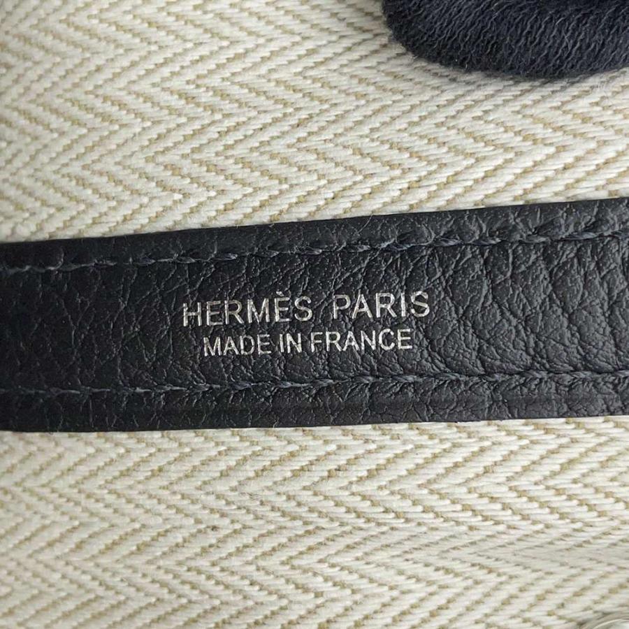 エルメス トートバッグ ガーデンパーティTPM ブラック/シルバー金具 ネゴンダ Z刻印 HERMES｜gallery-rare｜07