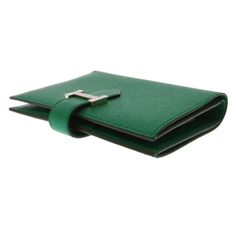 エルメス 財布 ベアンコンパクト ヴェールジェイド/シルバー金具