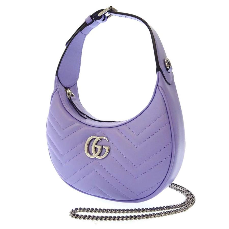 グッチ ショルダーバッグ GGマーモント ハーフムーンシェイプ ミニ  