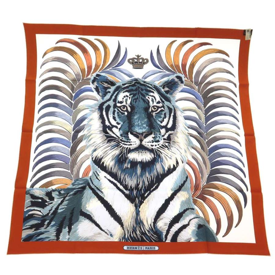 エルメス スカーフ カレ90 ダブルフェイス 王者の虎 Tigre Royal