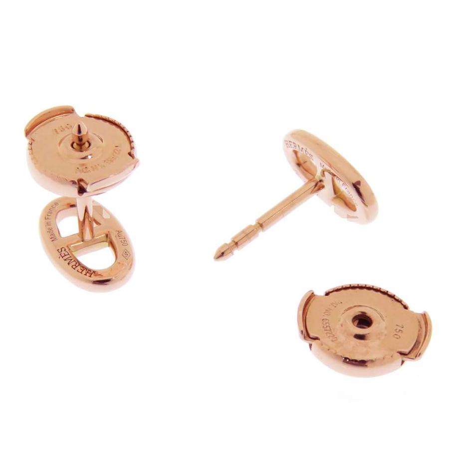 エルメス ピアス シェーヌダンクルモチーフ K18PGピンクゴールド