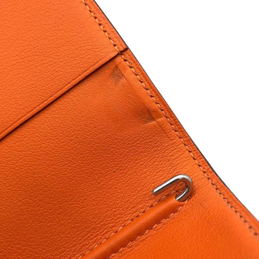 エルメス 手帳カバー アジェンダ オレンジ/マルチカラー/シルバー金具 