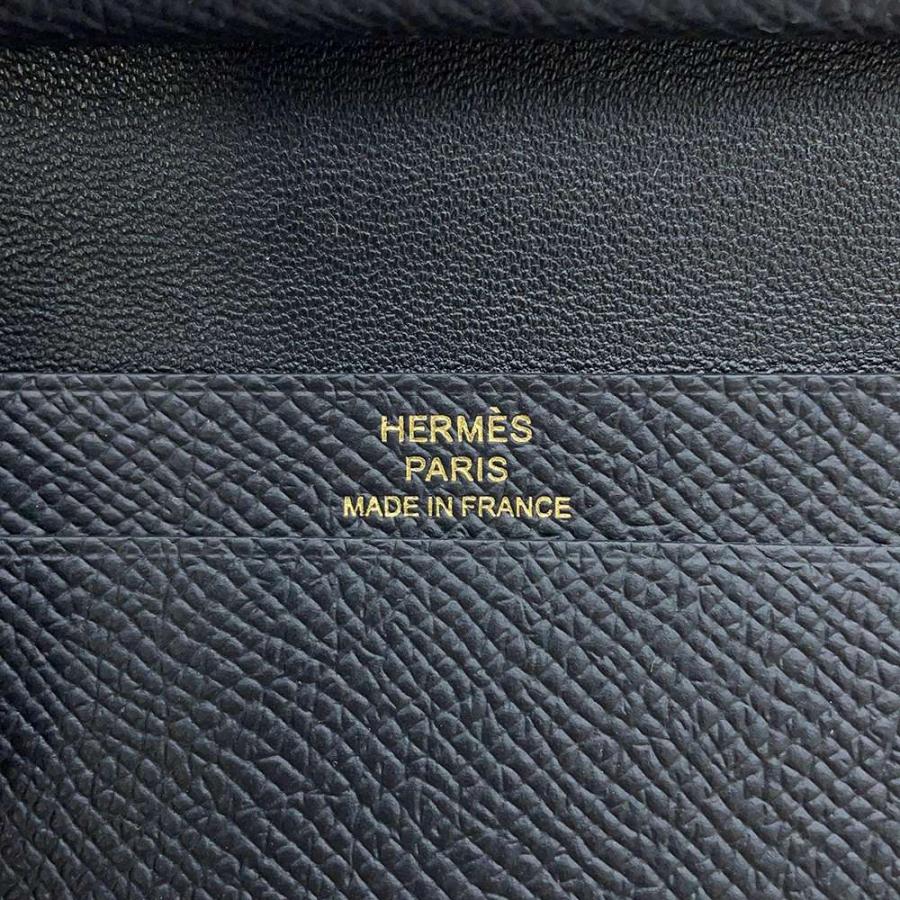 HERMES エルメス ベアン カードケース 黒□J刻印 名刺入れ Bearn エルメス ベアンカードケース レザー ブラック シルバー金具