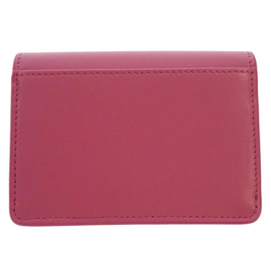 CELINE カードケース トリオンフ レザー ピンク系 セリーヌ レザー カードケース ピンク A2701774｜中古ブランド品
