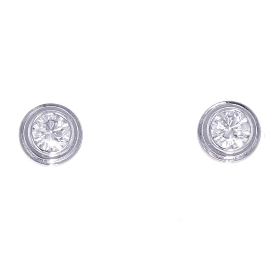 カルティエ ピアス ダムール ダイヤモンド 計0.08ct K18WGホワイト