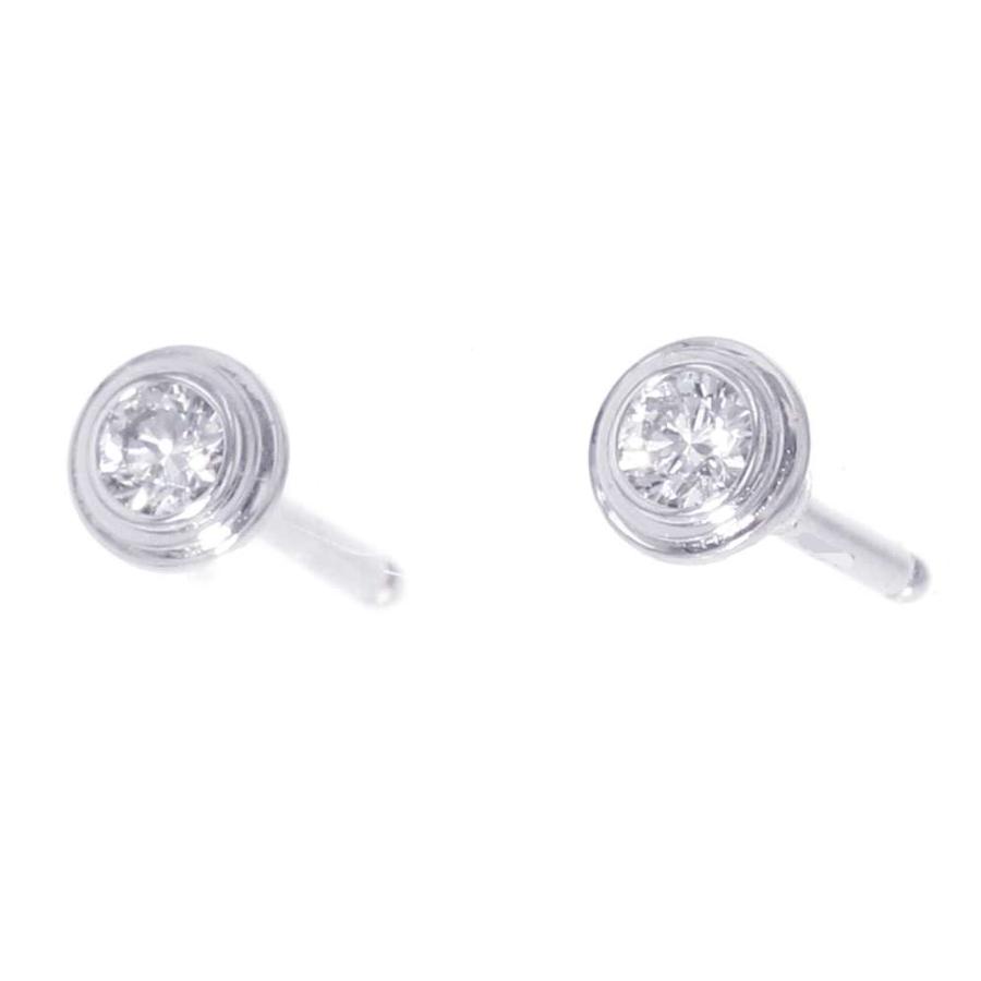 カルティエ ピアス ダムール ダイヤモンド 計0.08ct K18WGホワイト