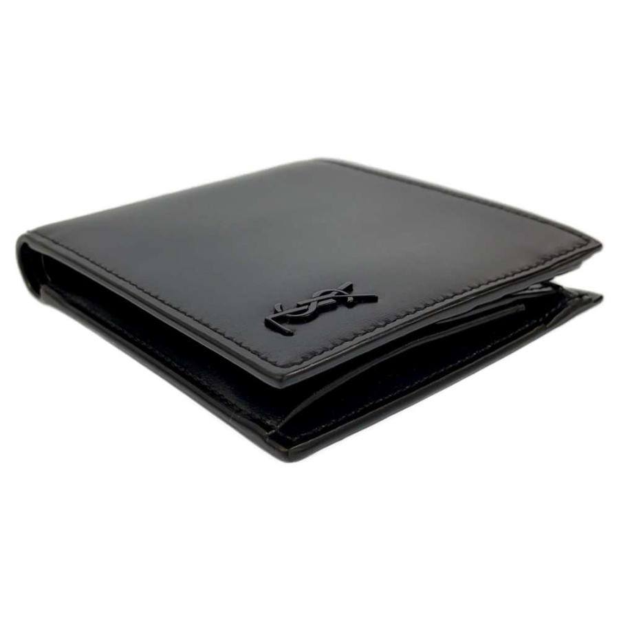 SAINT LAURENT PARIS(サンローランパリ) 2つ折り財布 - 610193 黒 レザー サンローランパリ 二つ折り財布 レザー 610193 SAINT LAURENT PARIS