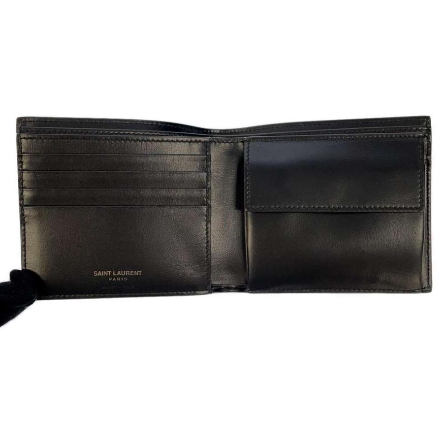 SAINT LAURENT PARIS(サンローランパリ) 2つ折り財布 - 610193 黒 レザー サンローランパリ 二つ折り財布 レザー 610193 SAINT LAURENT PARIS