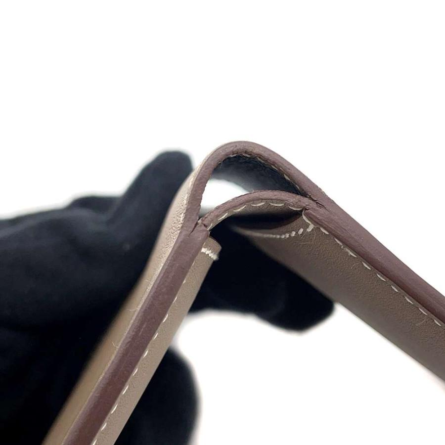 エルメス 二つ折り財布 シチズンツイル コンパクト エトゥープ